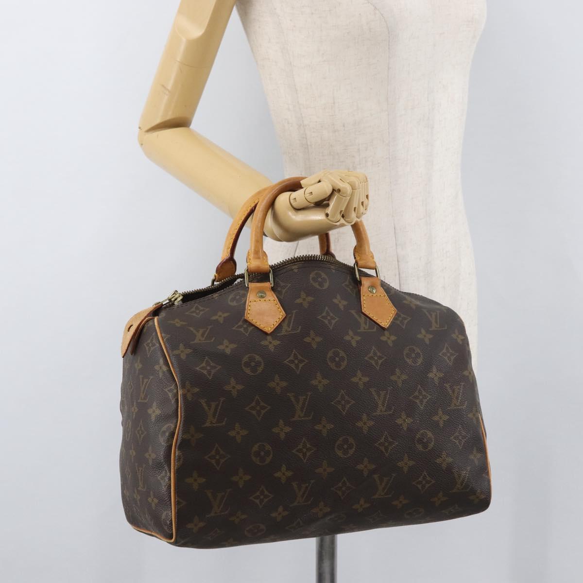 LOUIS VUITTON Monogram Speedy 30 Hand Bag M41526 LV Auth 177676