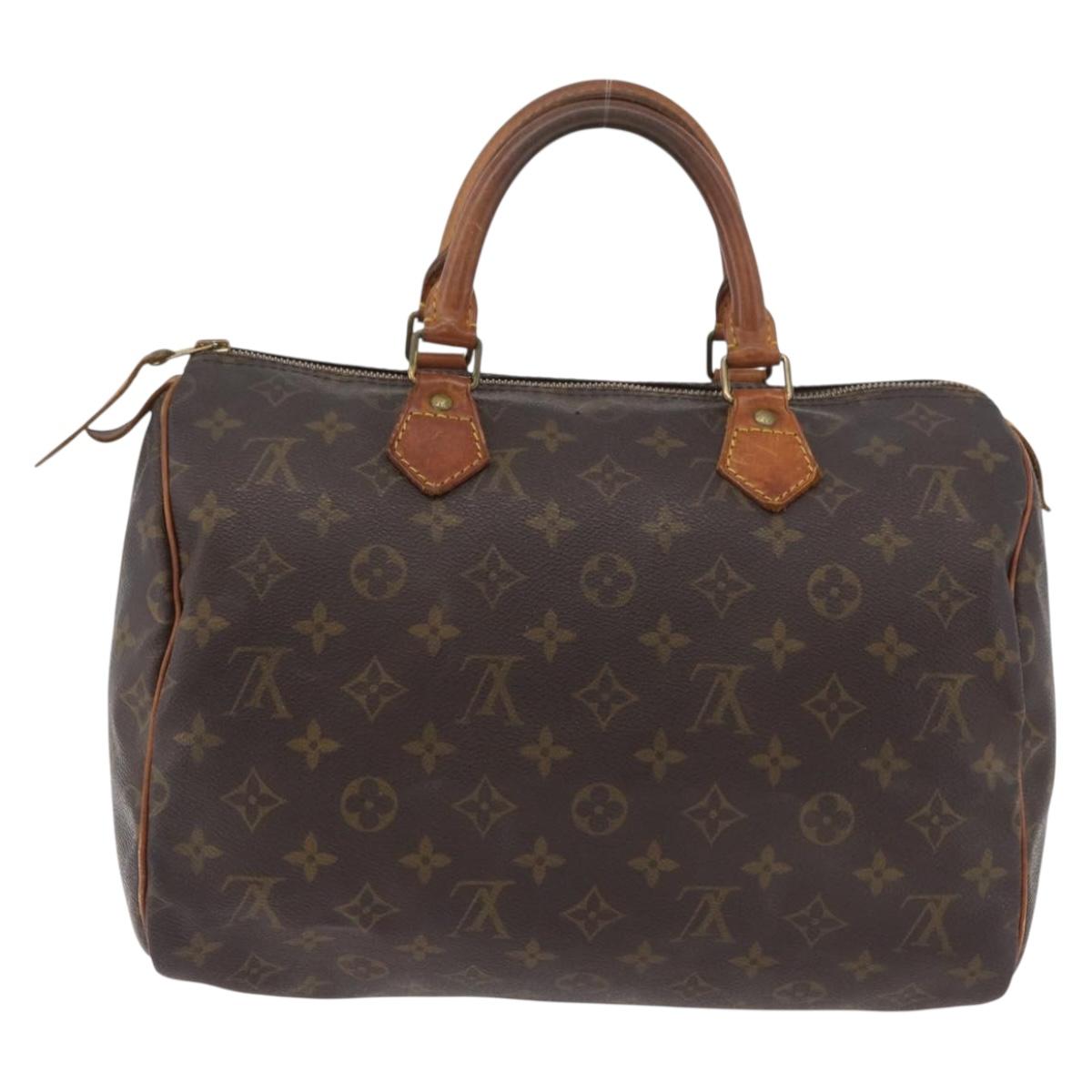 LOUIS VUITTON Monogram Speedy 30 Hand Bag M41526 LV Auth 177683