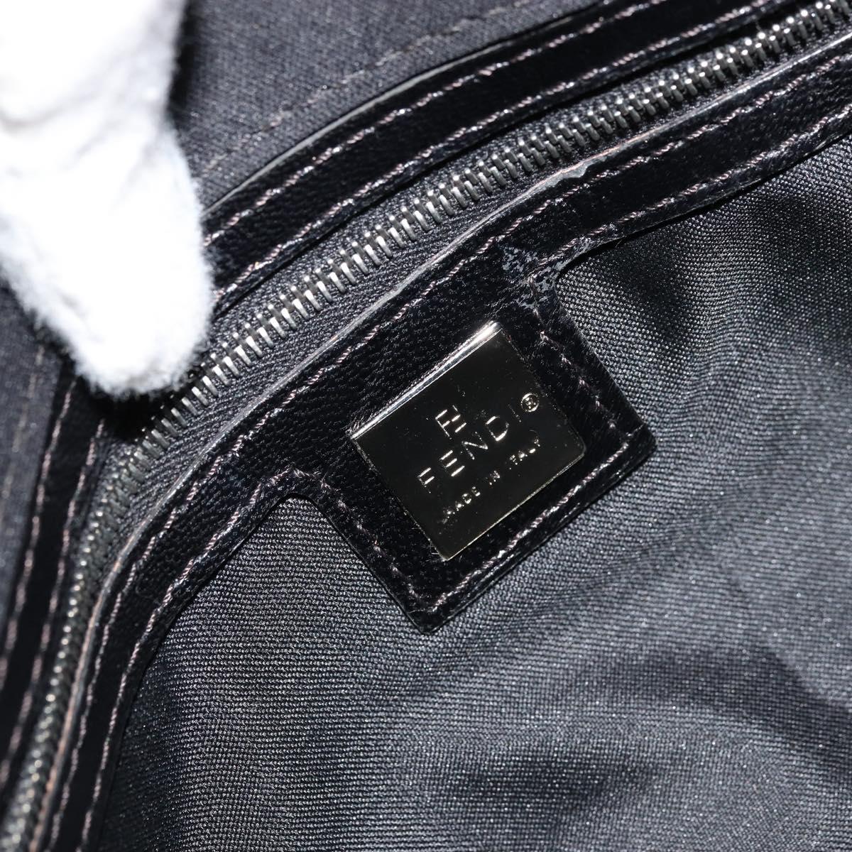 FENDI Shoulder Bag Black Silver Auth 177685