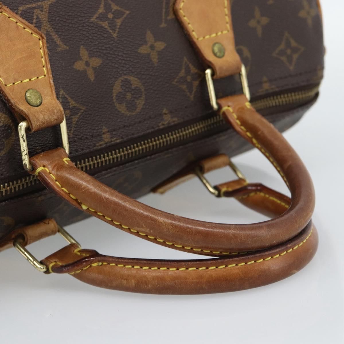 LOUIS VUITTON Monogram Speedy 30 Hand Bag M41526 LV Auth 177699