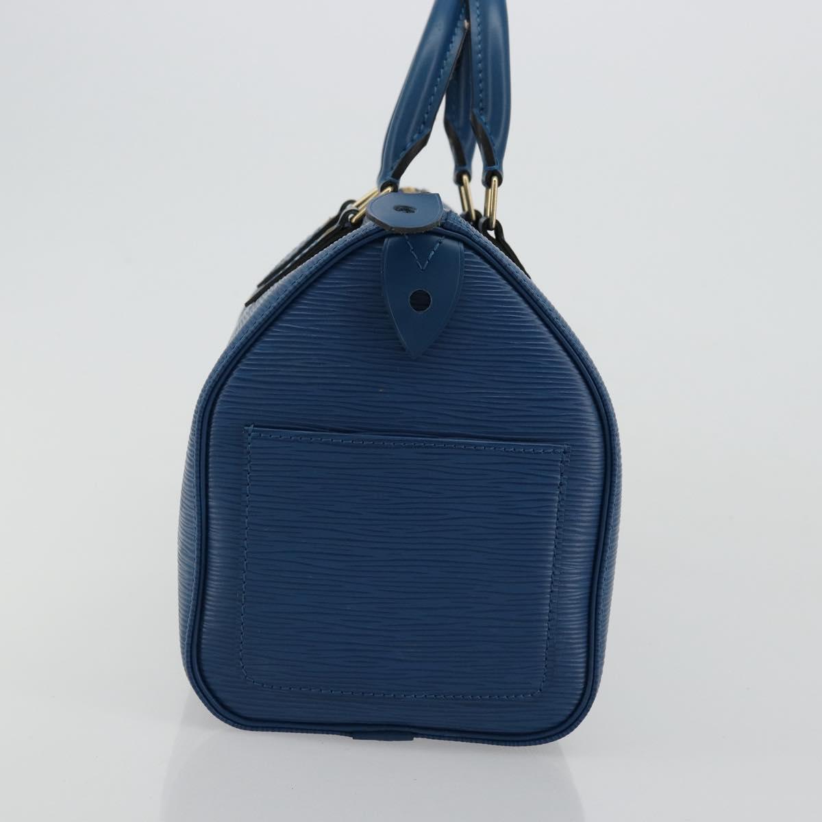 LOUIS VUITTON Epi Speedy 25 Hand Bag Toledo Blue M43015 LV Auth 177728A