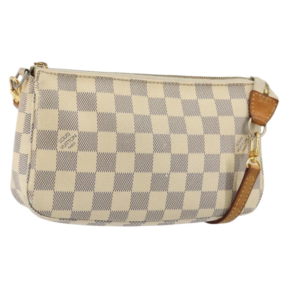 LOUIS VUITTON Damier Azur Pochette Accessoires Pouch N41207 LV Auth 177734A