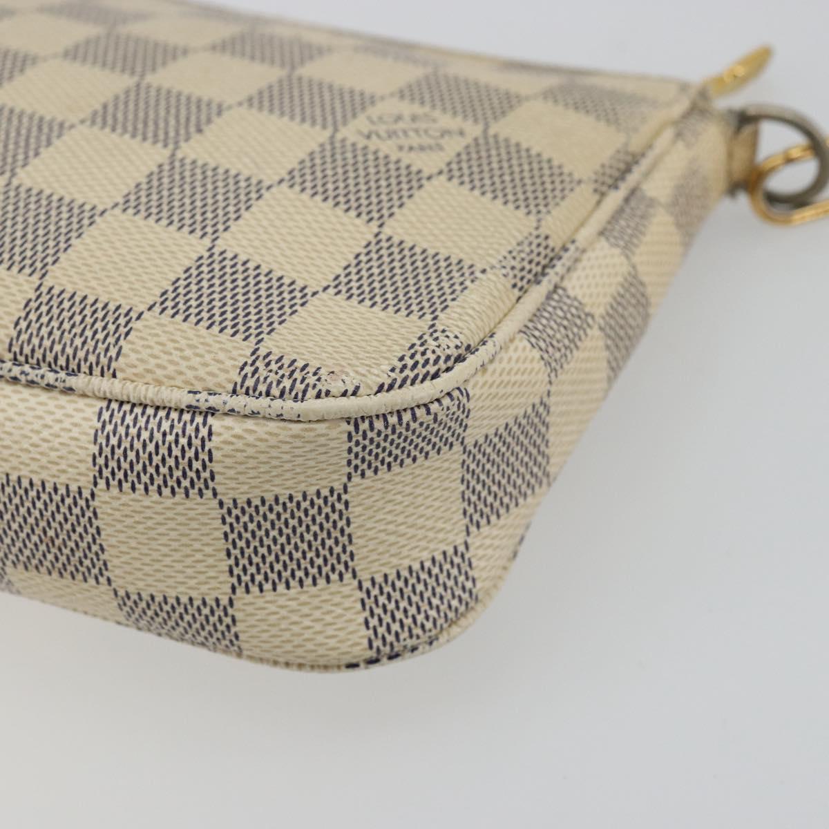 LOUIS VUITTON Damier Azur Pochette Accessoires Pouch N41207 LV Auth 177734A