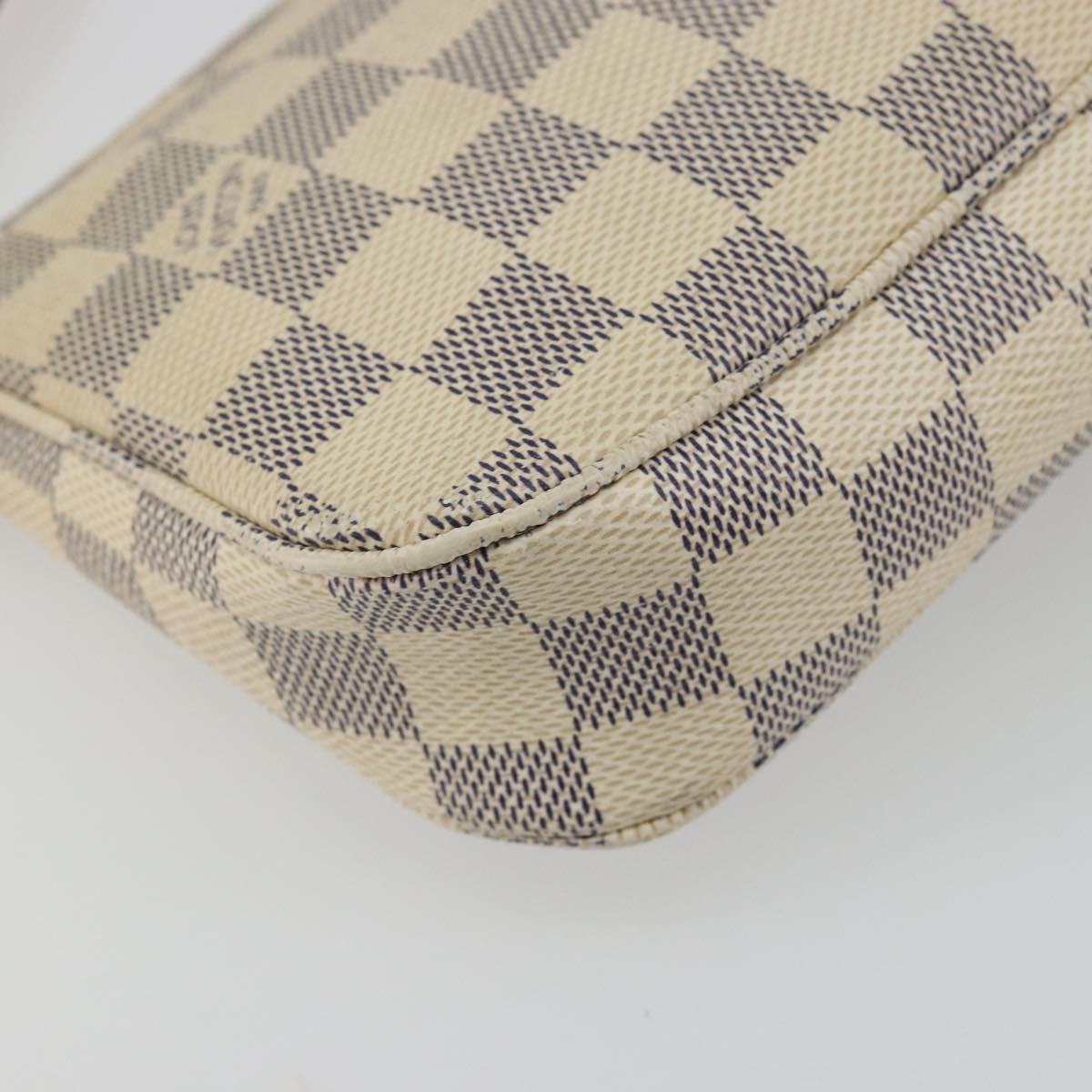 LOUIS VUITTON Damier Azur Pochette Accessoires Pouch N41207 LV Auth 177734A