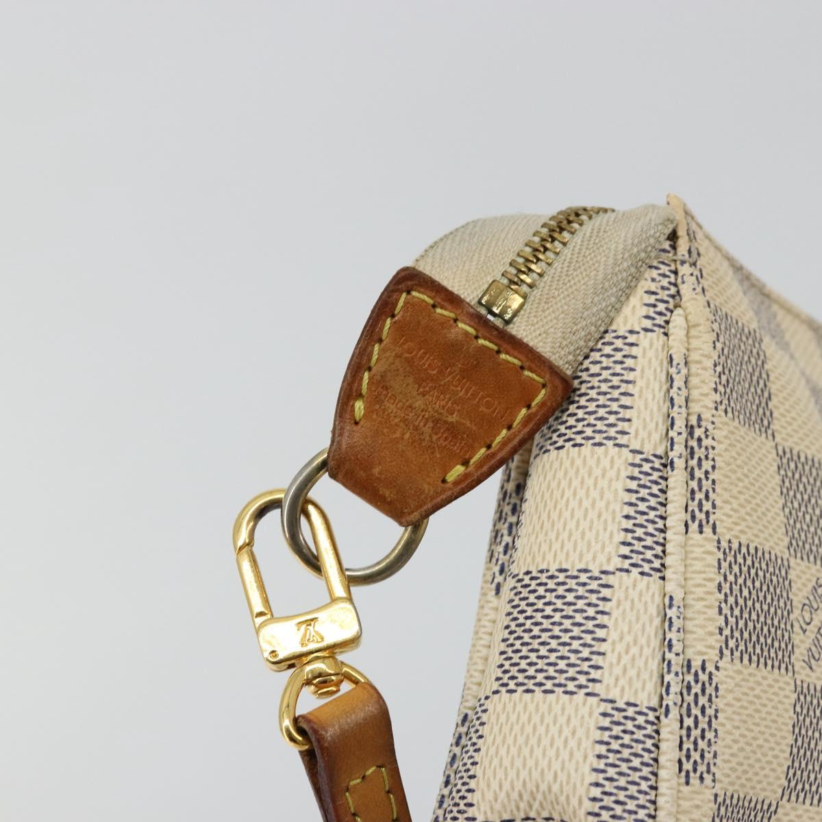 LOUIS VUITTON Damier Azur Pochette Accessoires Pouch N41207 LV Auth 177734A