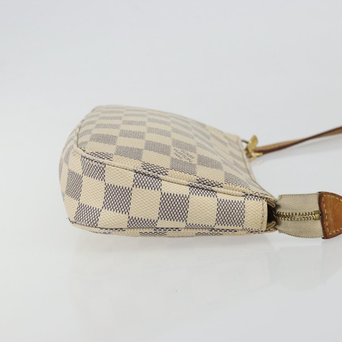 LOUIS VUITTON Damier Azur Pochette Accessoires Pouch N41207 LV Auth 177734A