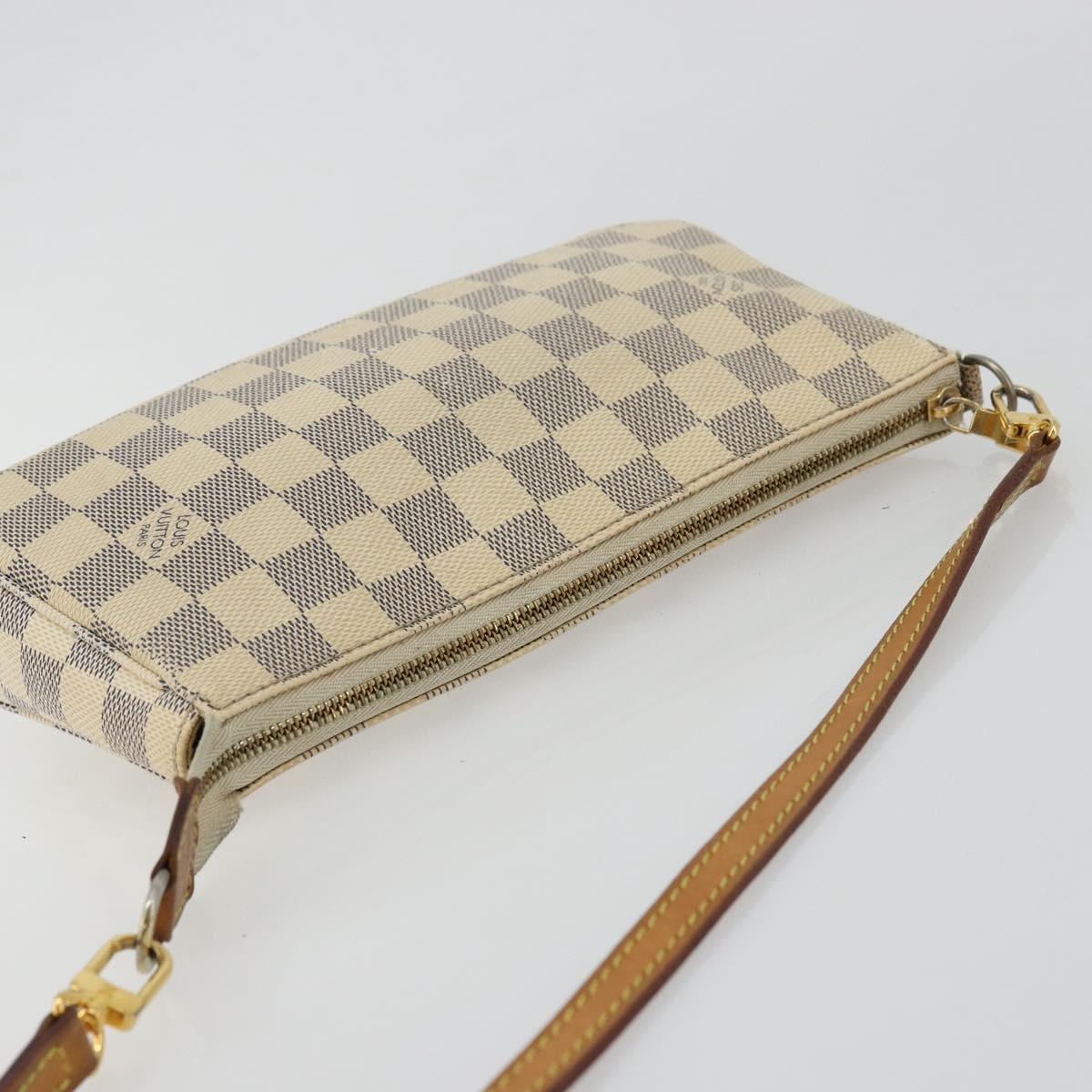 LOUIS VUITTON Damier Azur Pochette Accessoires Pouch N41207 LV Auth 177734A