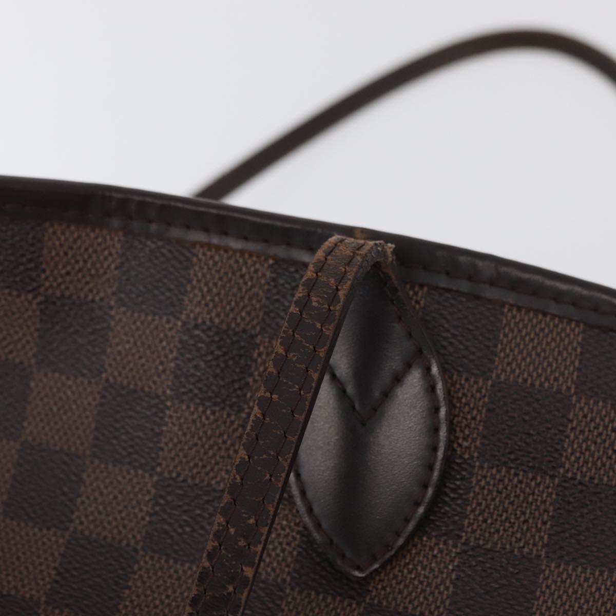 LOUIS VUITTON Damier Azur Neverfull MM Tote Bag N41605 LV Auth 177742