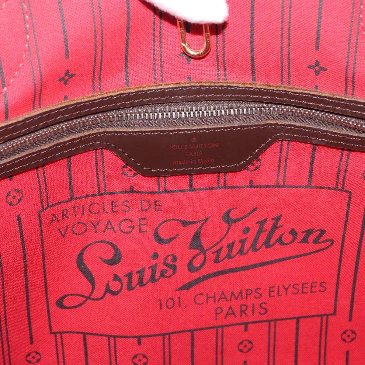 LOUIS VUITTON Damier Azur Neverfull MM Tote Bag N41605 LV Auth 177742