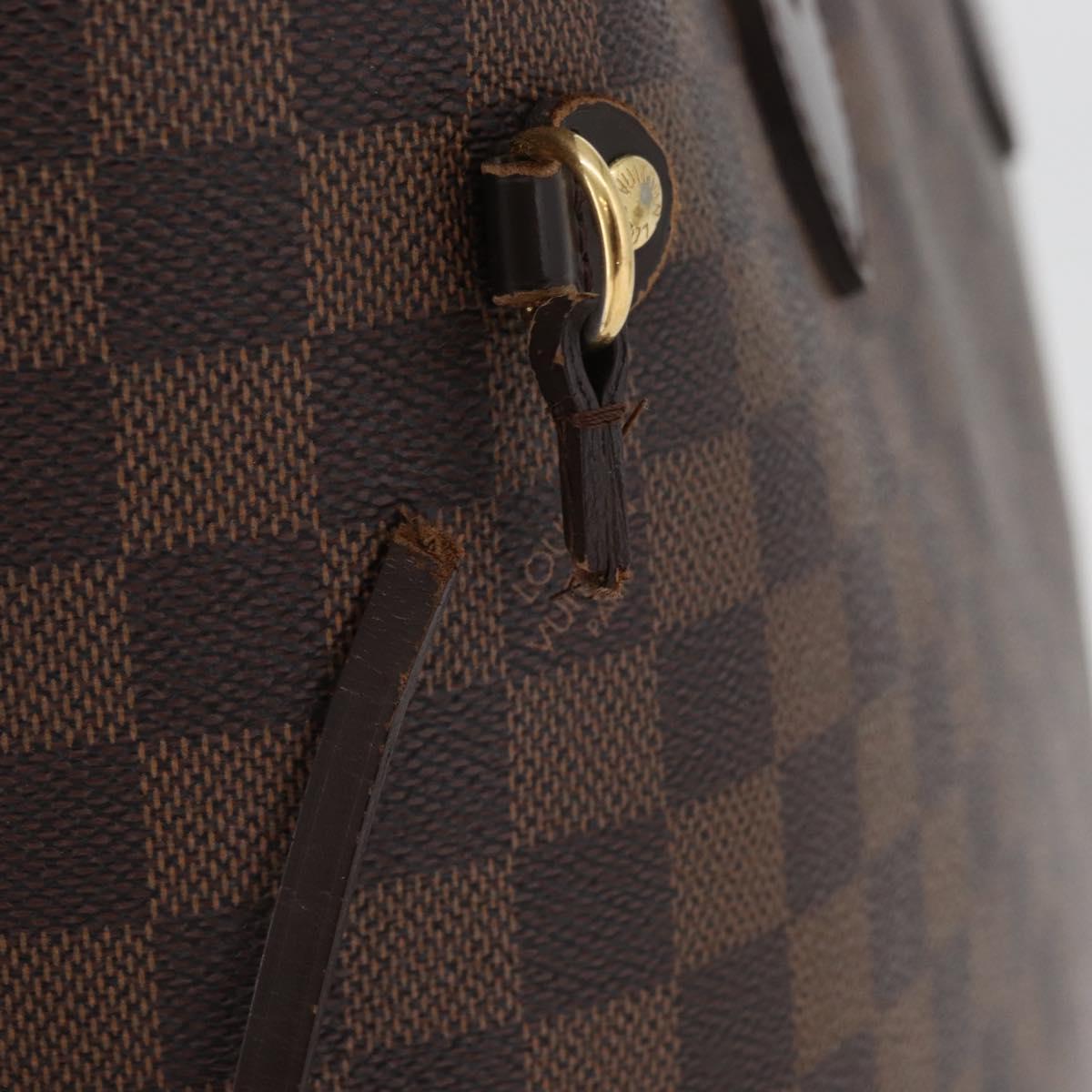 LOUIS VUITTON Damier Azur Neverfull MM Tote Bag N41605 LV Auth 177742