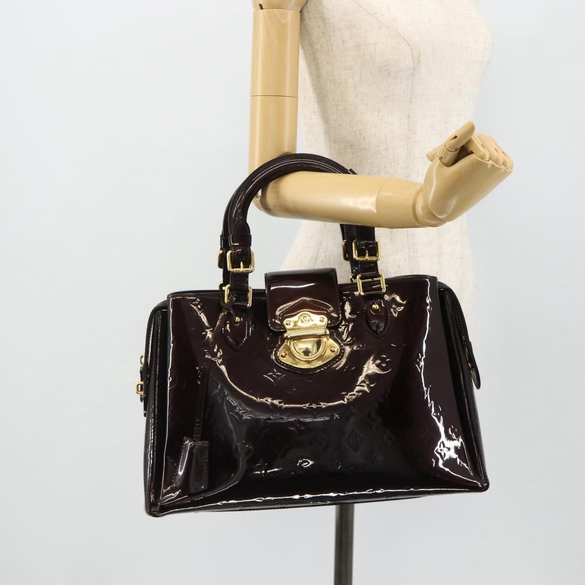 LOUIS VUITTON Monogram Vernis Melrose Avenue Bag Rouge Favist M91390 Auth 177745
