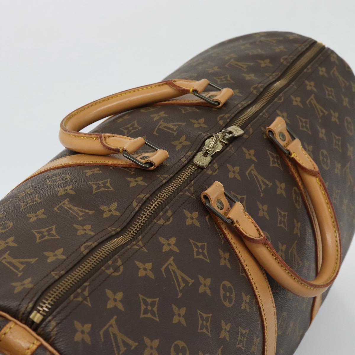 LOUIS VUITTON Monogram Keepall Bandouliere 55 Boston Bag M41414 LV Auth 177780