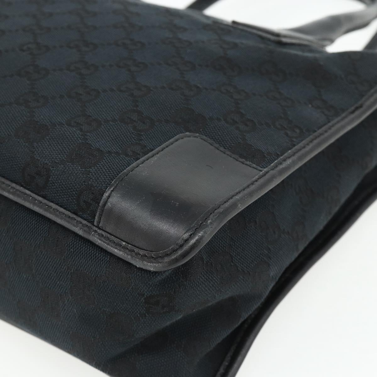 GUCCI GG Canvas Tote Bag Black Gold Auth 177786