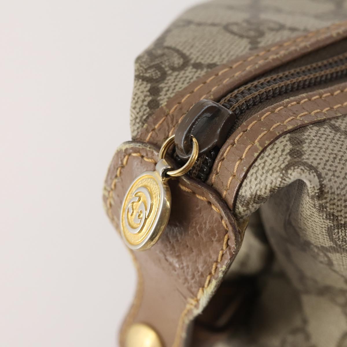 GUCCI GG Supreme Boston Bag Beige Gold 012 1095 6080 Auth 177807