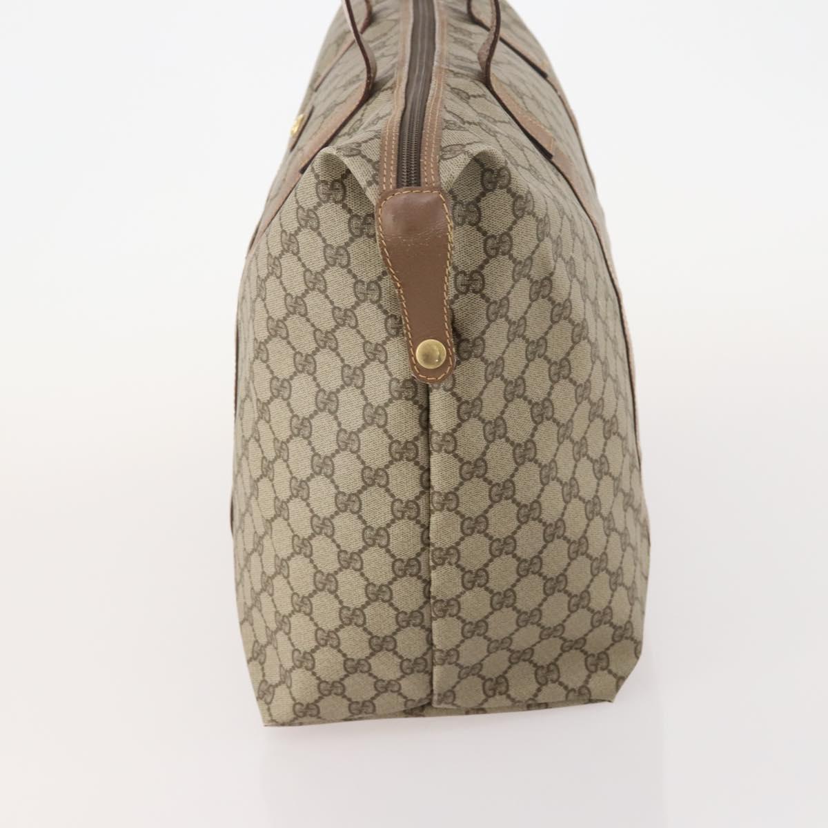 GUCCI GG Supreme Boston Bag Beige Gold 012 1095 6080 Auth 177807