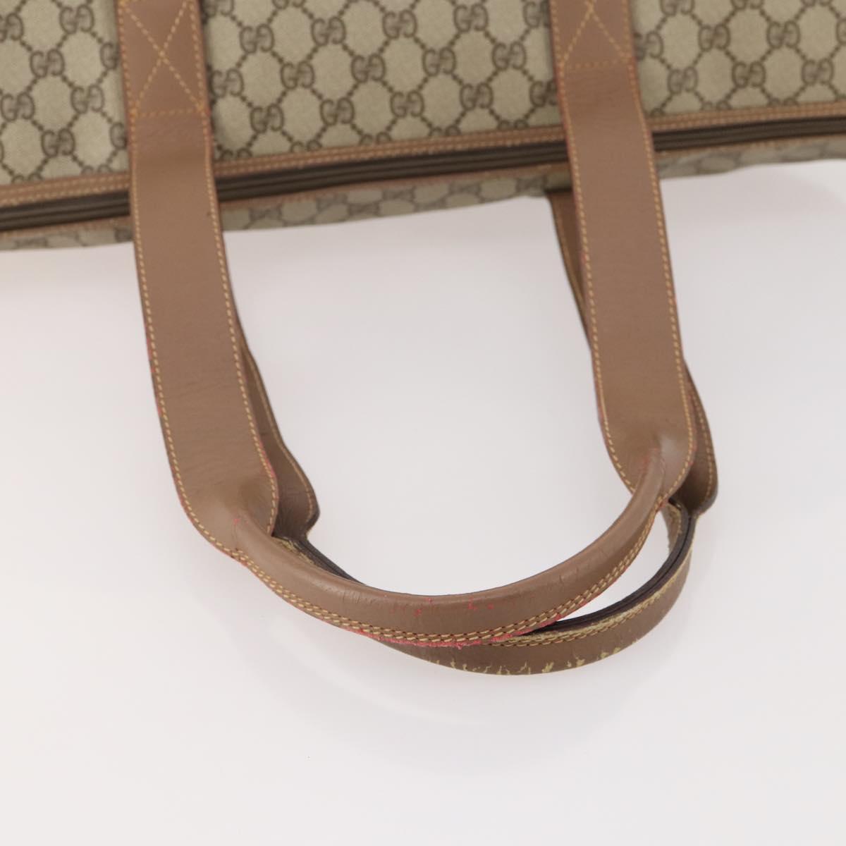 GUCCI GG Supreme Boston Bag Beige Gold 012 1095 6080 Auth 177807