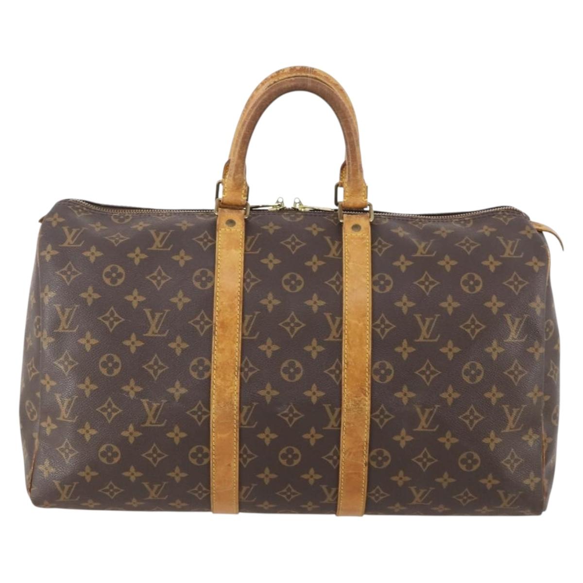 LOUIS VUITTON Monogram Keepall 45 Boston Bag M41428 LV Auth 177808