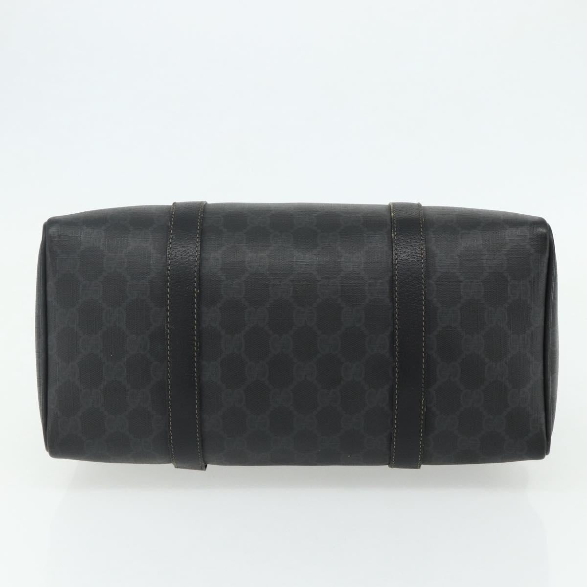 GUCCI GG Supreme Web Sherry Line Hand Bag PVC Black Gold 40 02 007 Auth 177821