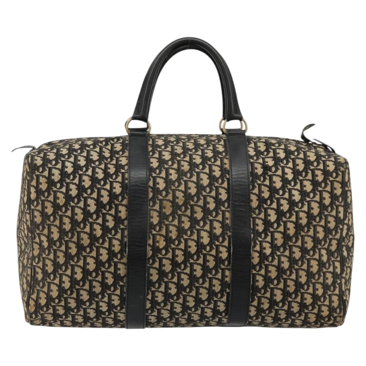 Christian Dior Trotter Canvas Boston Bag Navy Auth 177823