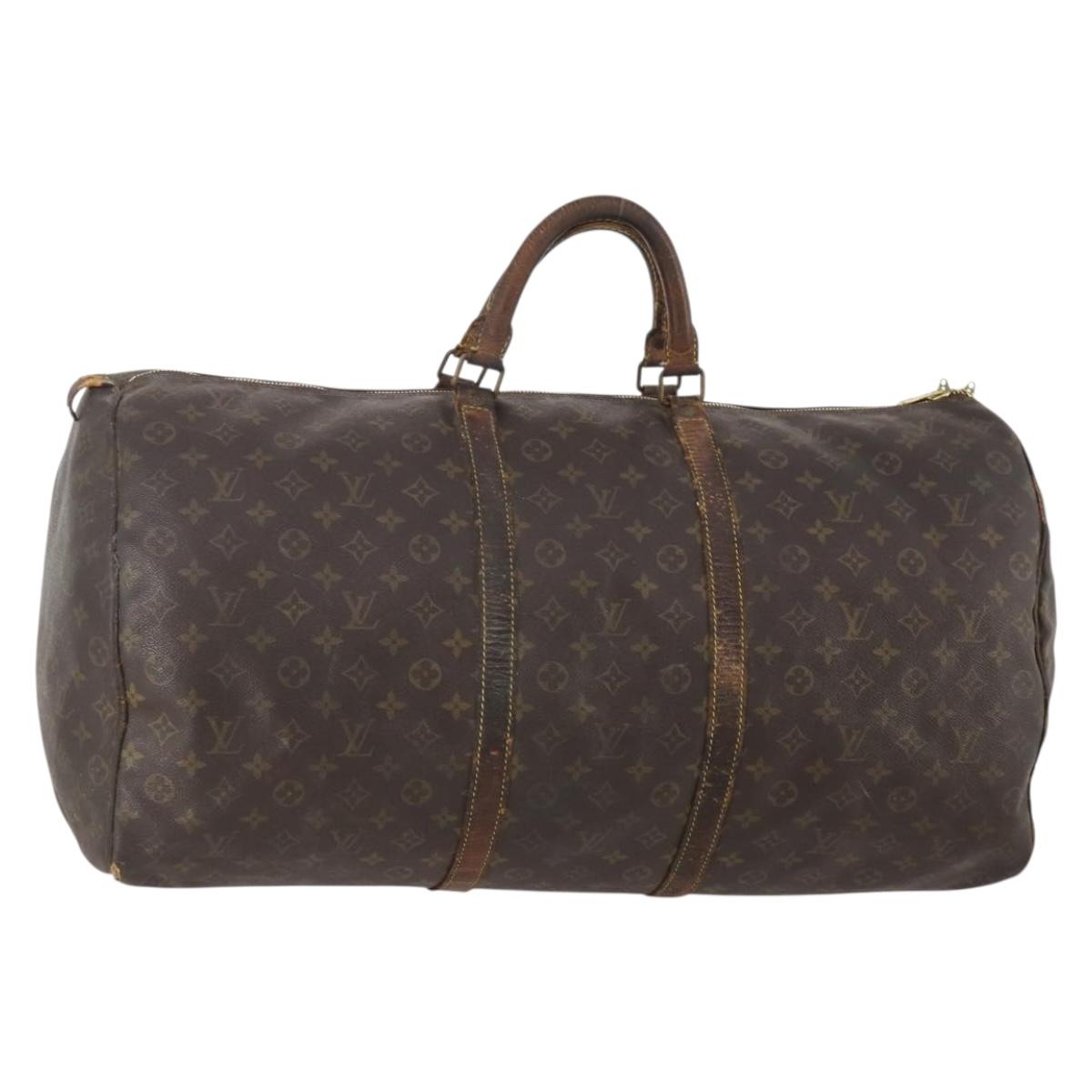 LOUIS VUITTON Monogram Keepall 60 Boston Bag M41422 LV Auth 177829