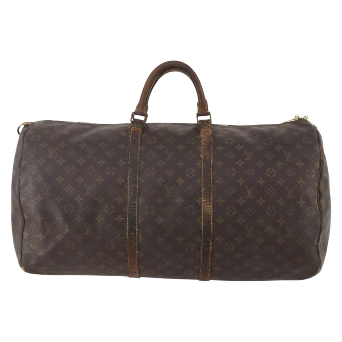 LOUIS VUITTON Monogram Keepall 60 Boston Bag M41422 LV Auth 177829