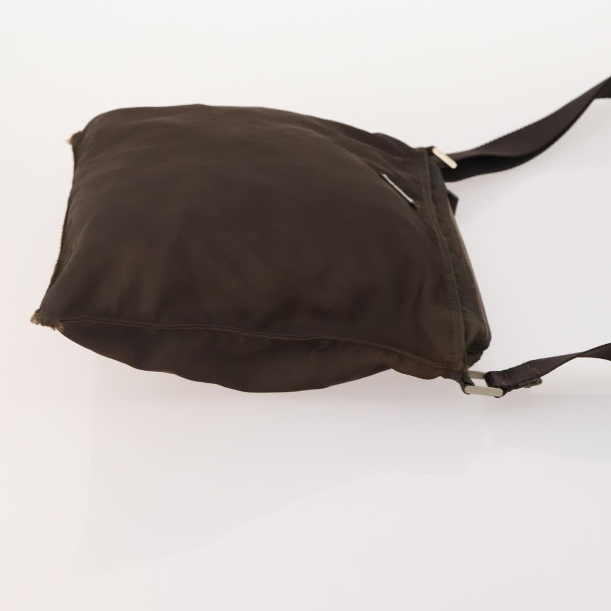 LOEWE PRADA Shoulder Bag Suede Nylon 4 Set Brown Navy blue Auth 177843