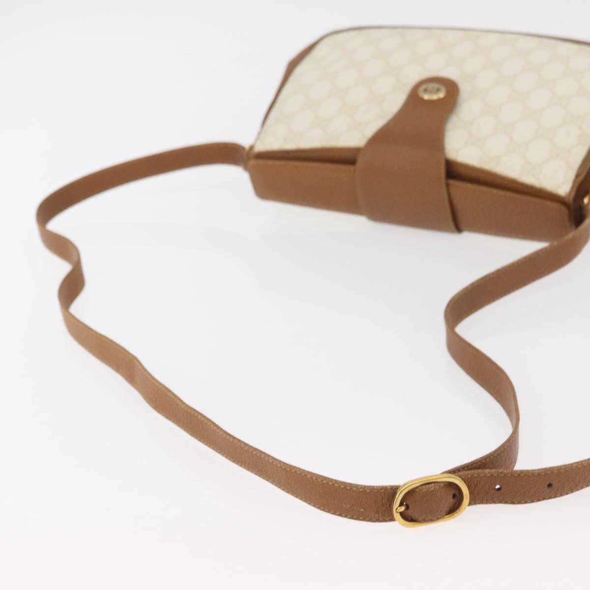 GUCCI GG Supreme Shoulder Bag PVC White Gold 116 02 076 Auth 177848