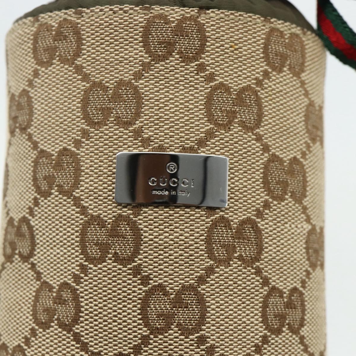 GUCCI GG Canvas Bottle Case Beige Auth 177865A