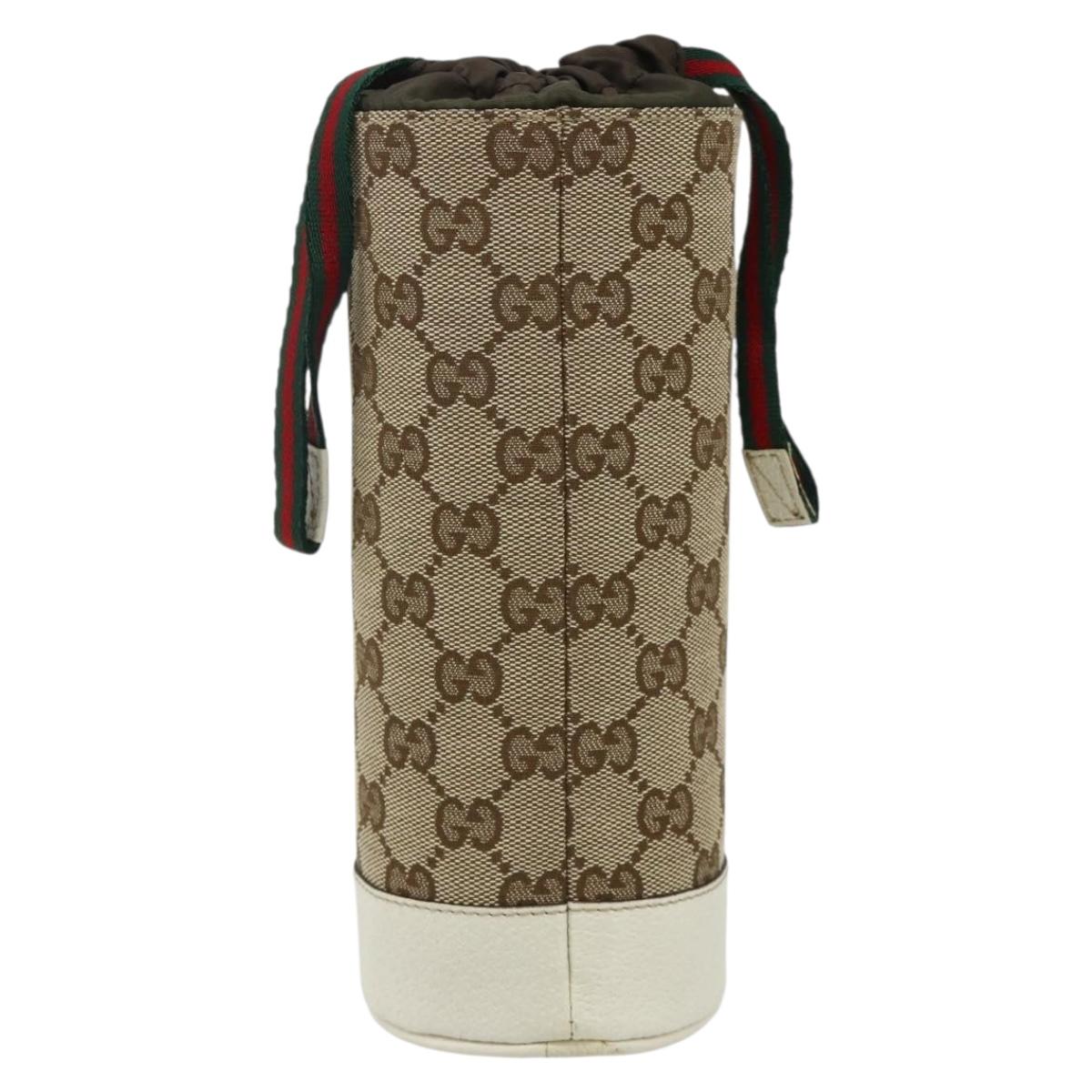 GUCCI GG Canvas Bottle Case Beige Auth 177865A