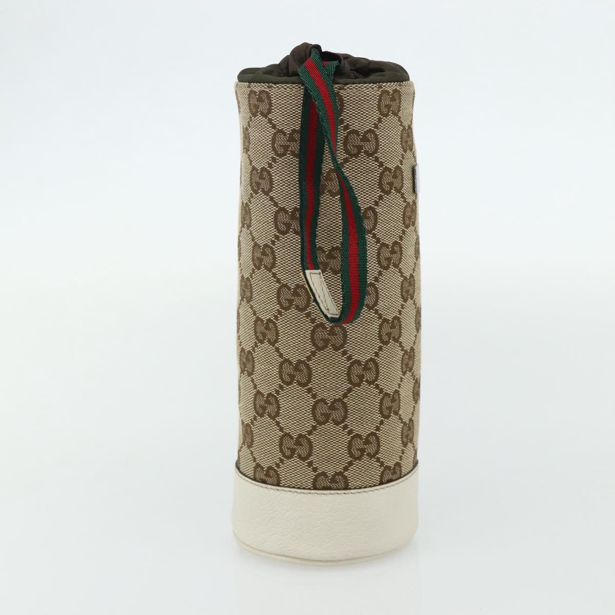 GUCCI GG Canvas Bottle Case Beige Auth 177865A