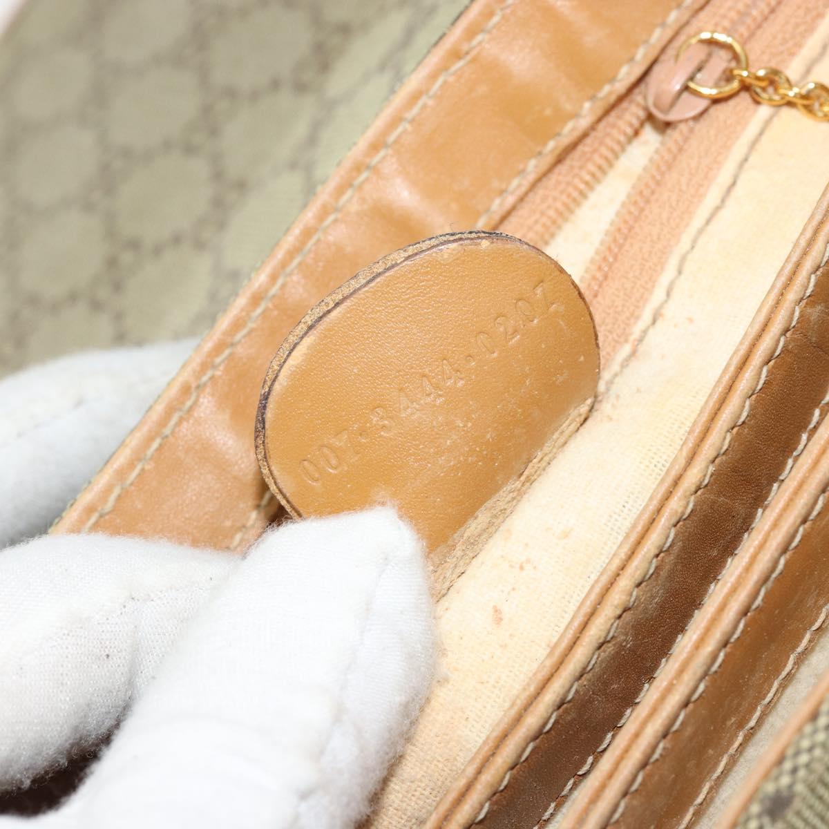 GUCCI GG Canvas Shoulder Bag Beige Gold 007 3444 0207 Auth 177887
