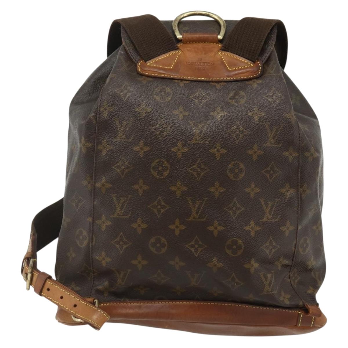 LOUIS VUITTON Monogram Montsouris GM Backpack M51135 LV Auth 177889