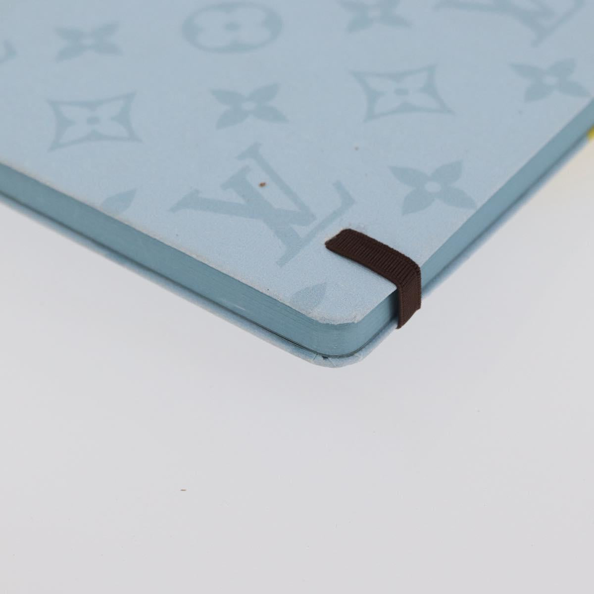 LOUIS VUITTON Monogram Notebook MM Jane Note Cover Blue GI1119 LV Auth 177915A