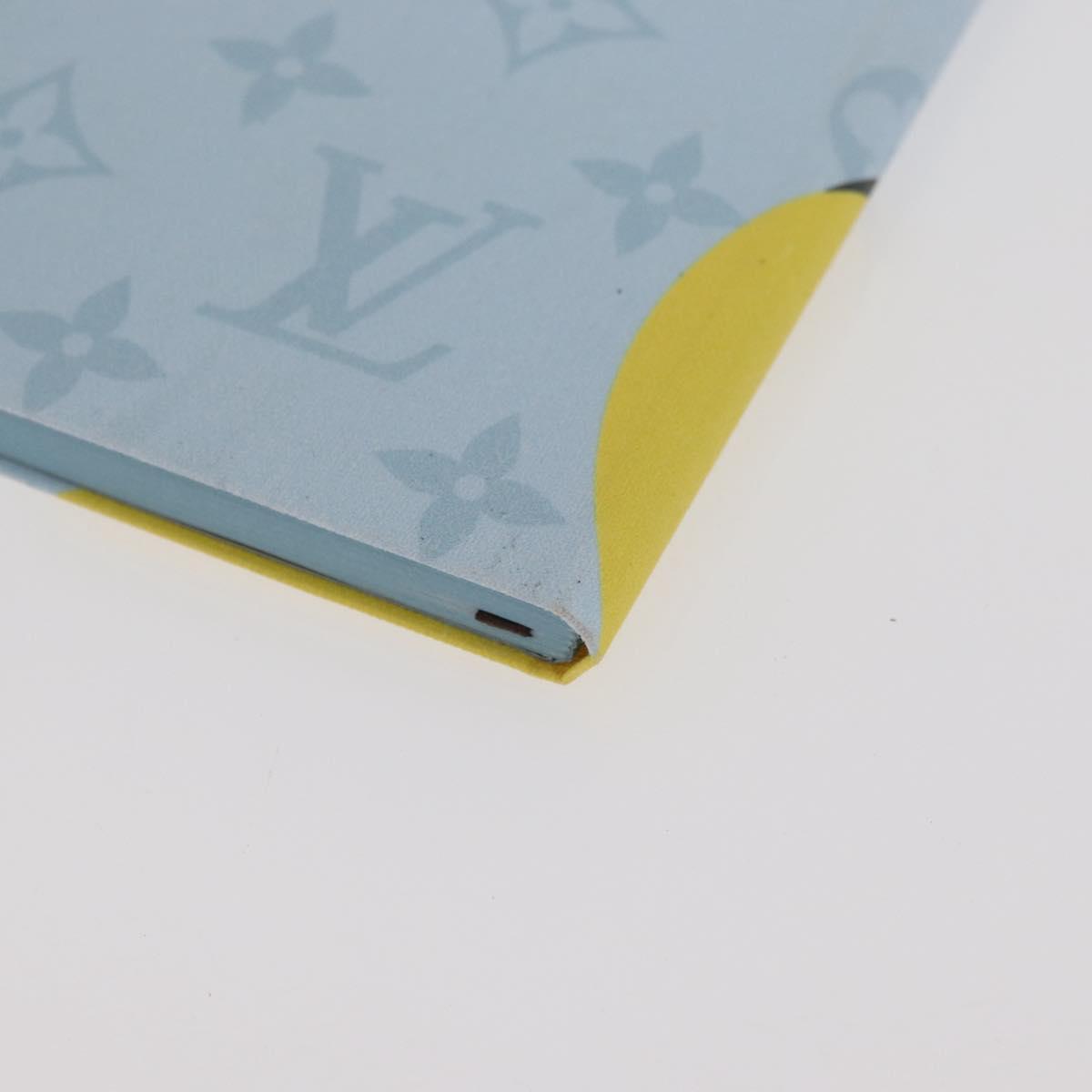 LOUIS VUITTON Monogram Notebook MM Jane Note Cover Blue GI1119 LV Auth 177915A