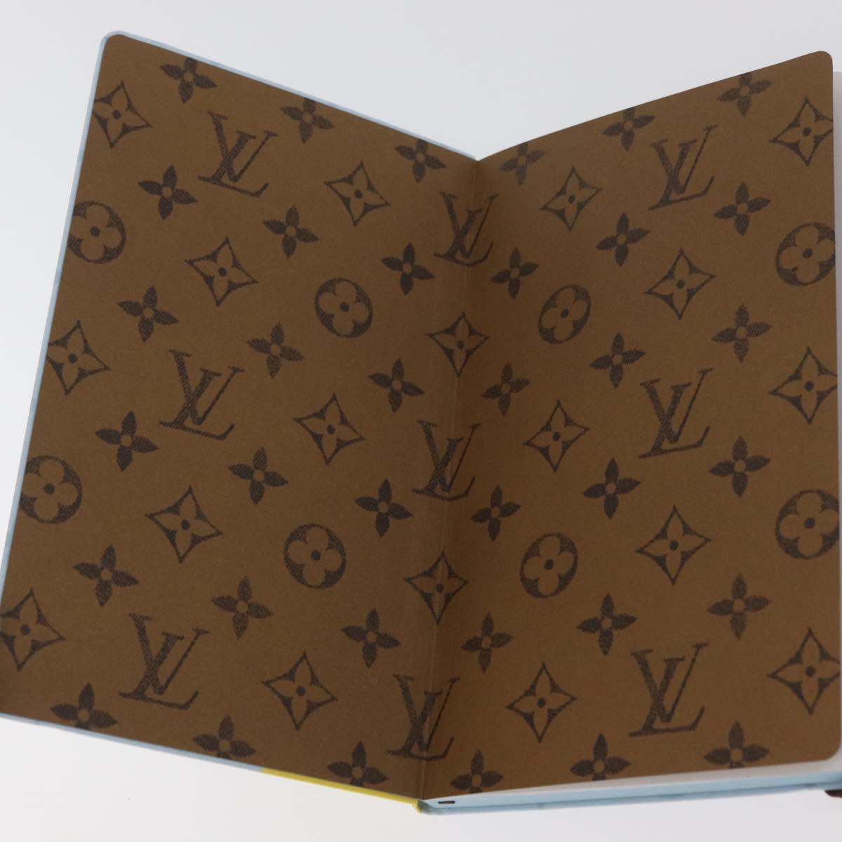 LOUIS VUITTON Monogram Notebook MM Jane Note Cover Blue GI1119 LV Auth 177915A