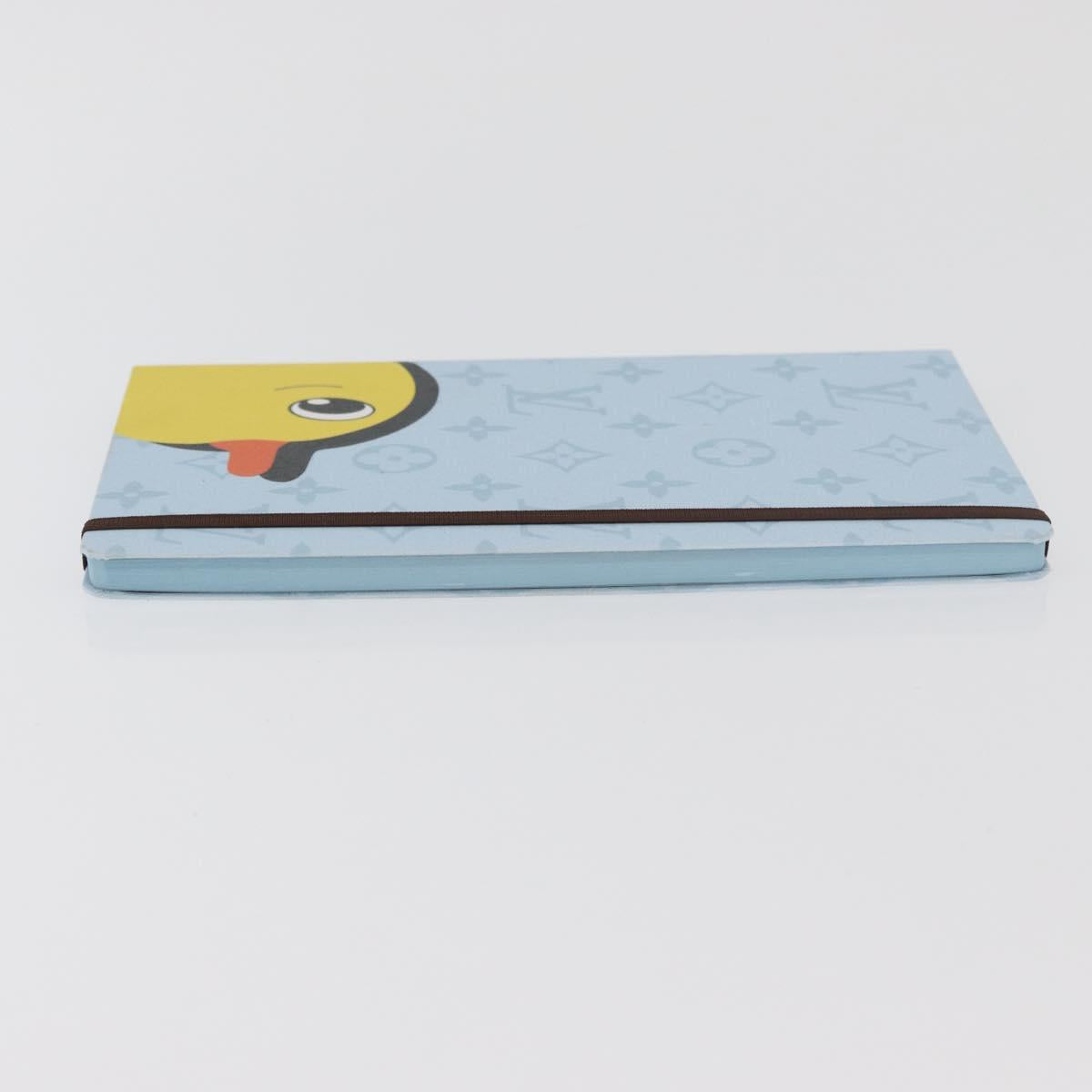 LOUIS VUITTON Monogram Notebook MM Jane Note Cover Blue GI1119 LV Auth 177915A
