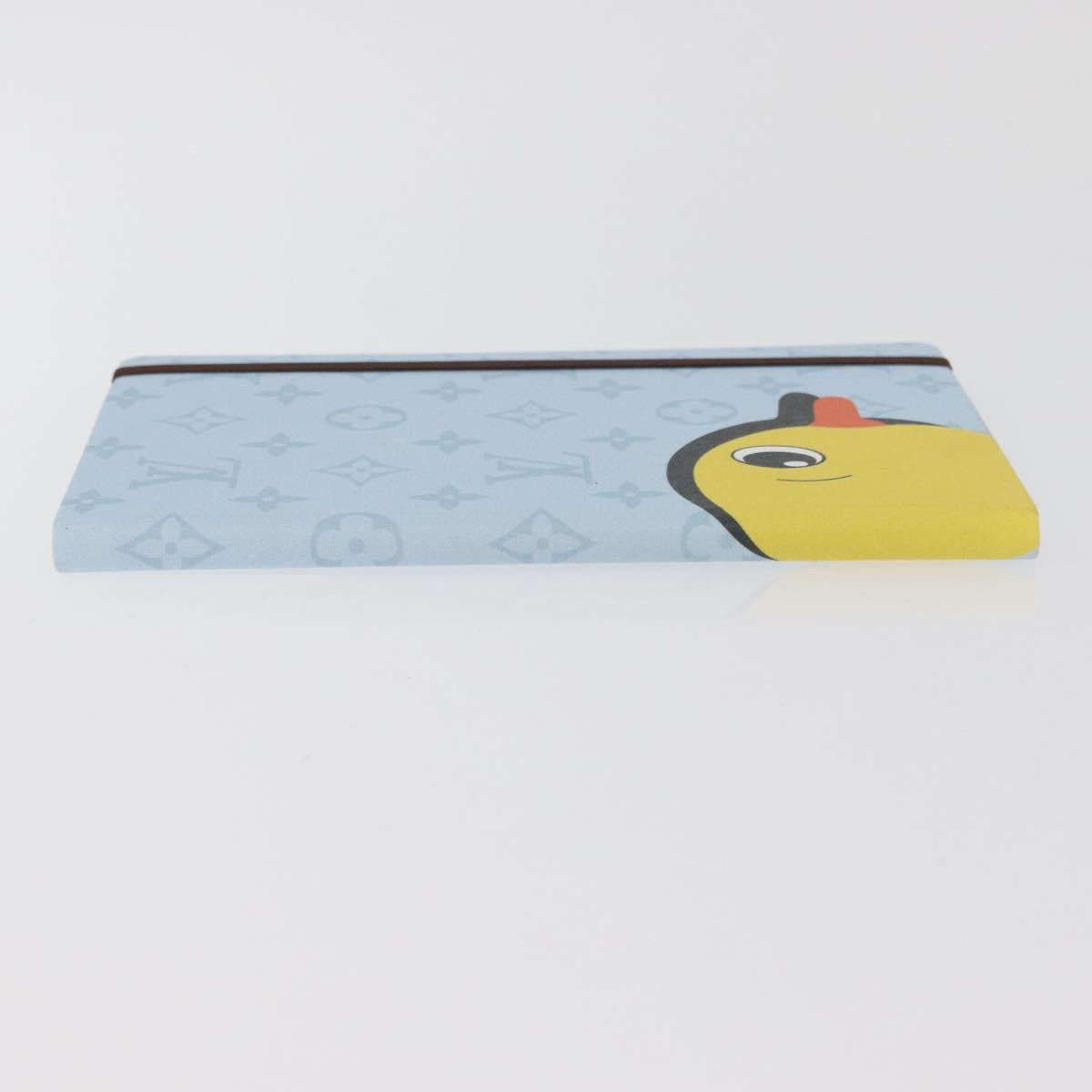 LOUIS VUITTON Monogram Notebook MM Jane Note Cover Blue GI1119 LV Auth 177915A