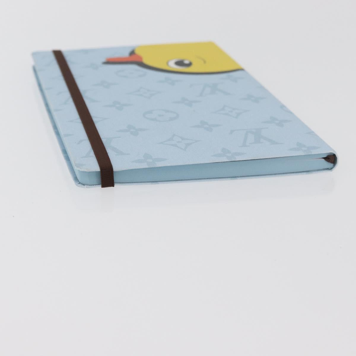 LOUIS VUITTON Monogram Notebook MM Jane Note Cover Blue GI1119 LV Auth 177915A