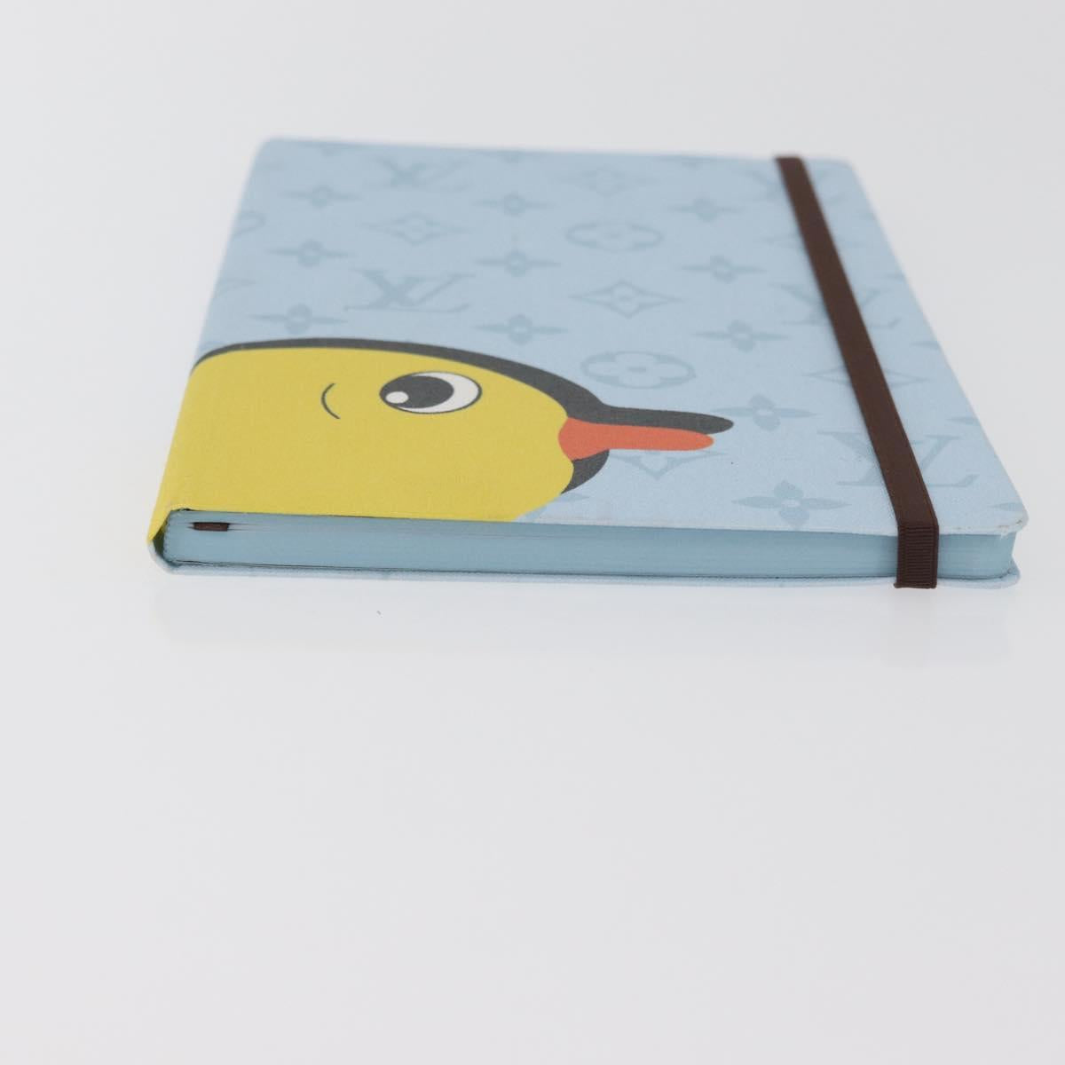 LOUIS VUITTON Monogram Notebook MM Jane Note Cover Blue GI1119 LV Auth 177915A