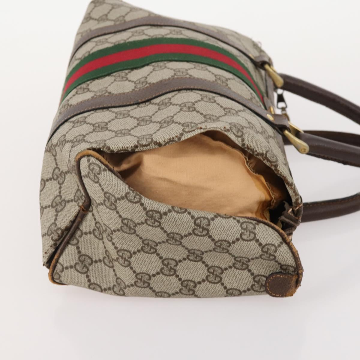 GUCCI GG Supreme Micro GG Supreme Web Sherry Line Bag PVC 4 Set Auth 177931