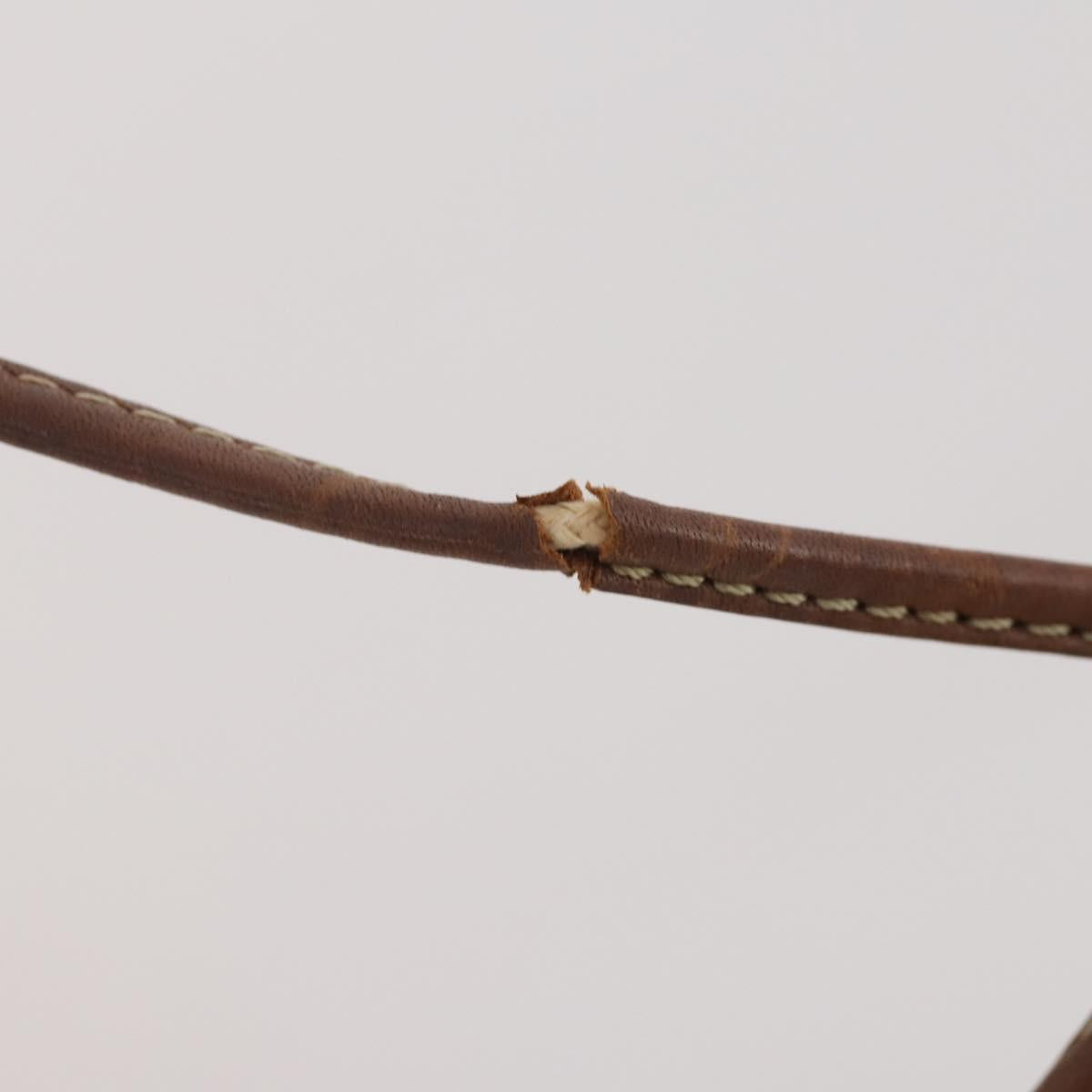 CELINE Macadam Canvas Shoulder Bag PVC Leather 3 Set Brown Auth 177933