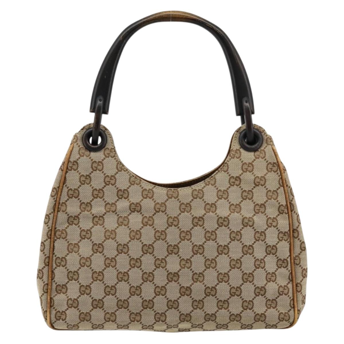 GUCCI GG Canvas Hand Bag Beige 106495 Auth 177964A
