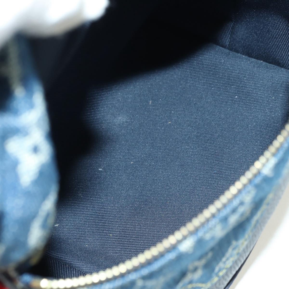 LOUIS VUITTON Monogram Denim Drip Japanese Cruiser Bag Blue M45970 Auth 177977SM