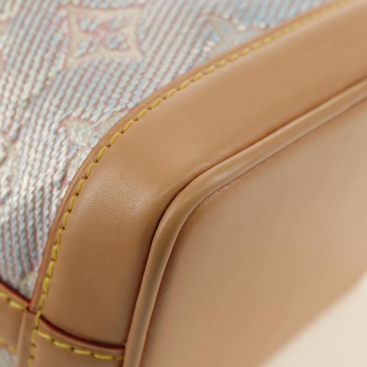 LOUIS VUITTON monogram laminated Jacquard Nano Noe Bag Pink M82427 Auth 177989SM