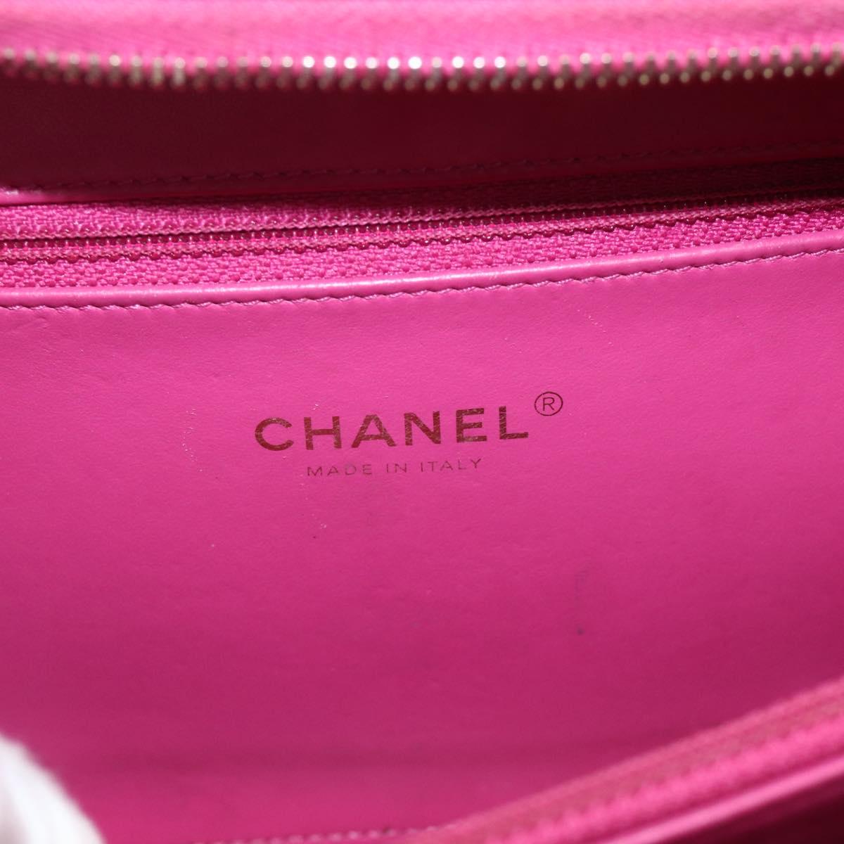 CHANEL CC Filigree Chain Vanity Shoulder Bag Cotton Pink Gold CC Auth 177990
