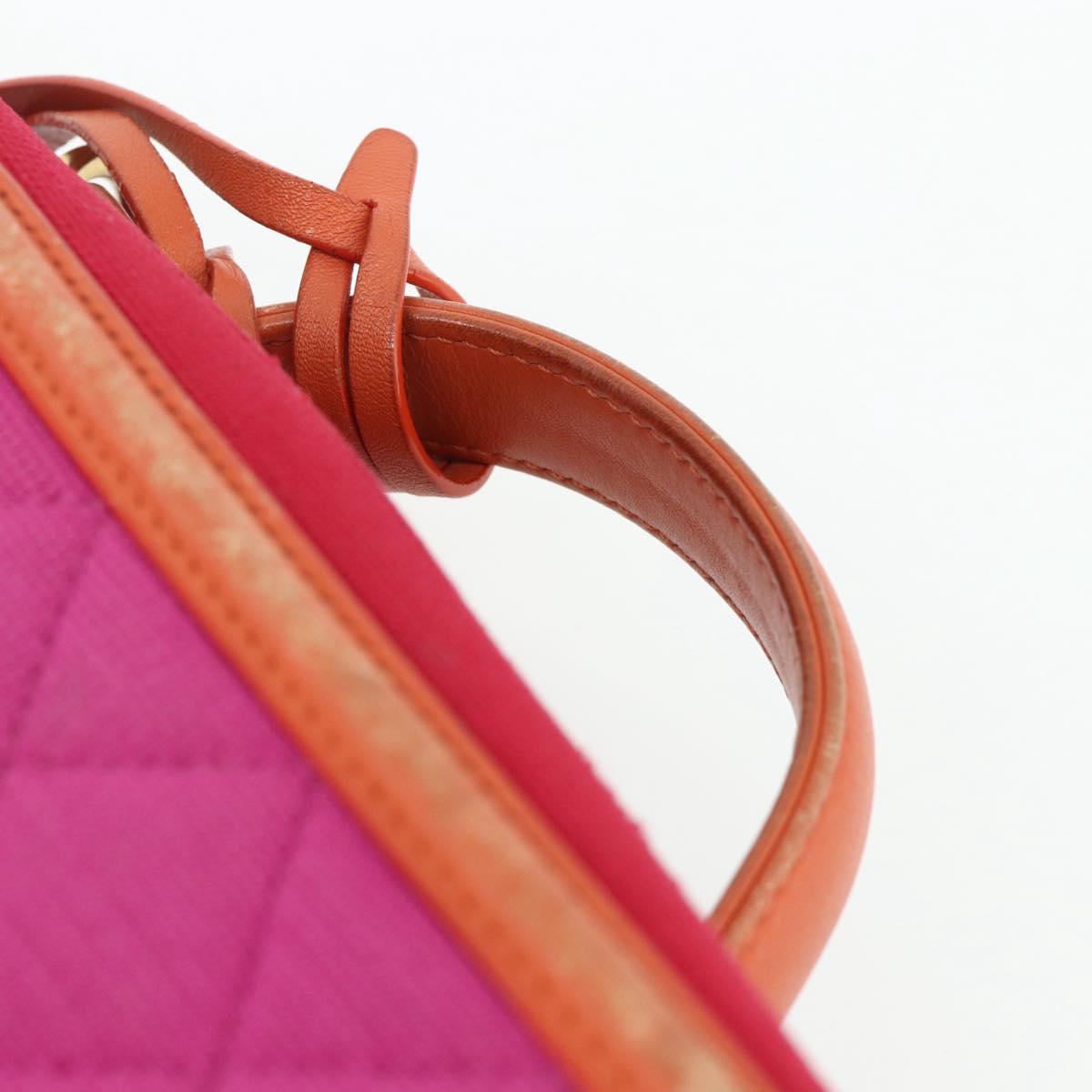 CHANEL CC Filigree Chain Vanity Shoulder Bag Cotton Pink Gold CC Auth 177990