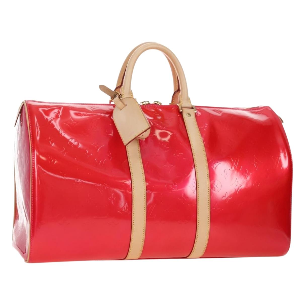 LOUIS VUITTON Monogram Vernis Mercer Boston Bag Fusha Pink LV Auth 177997SAV