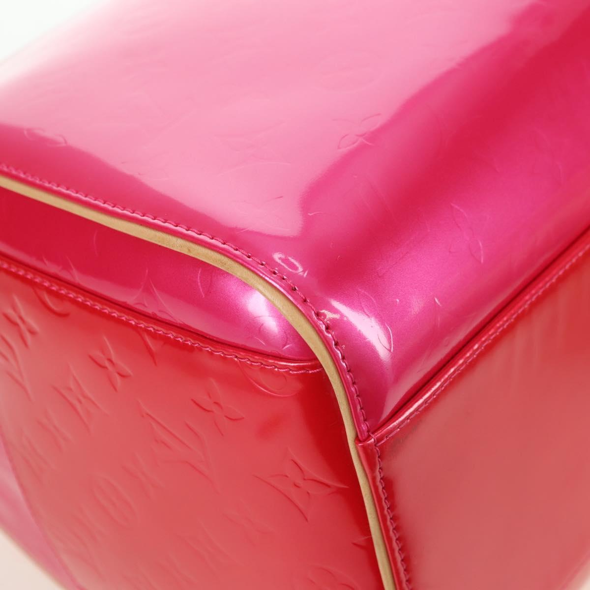LOUIS VUITTON Monogram Vernis Mercer Boston Bag Fusha Pink LV Auth 177997SAV