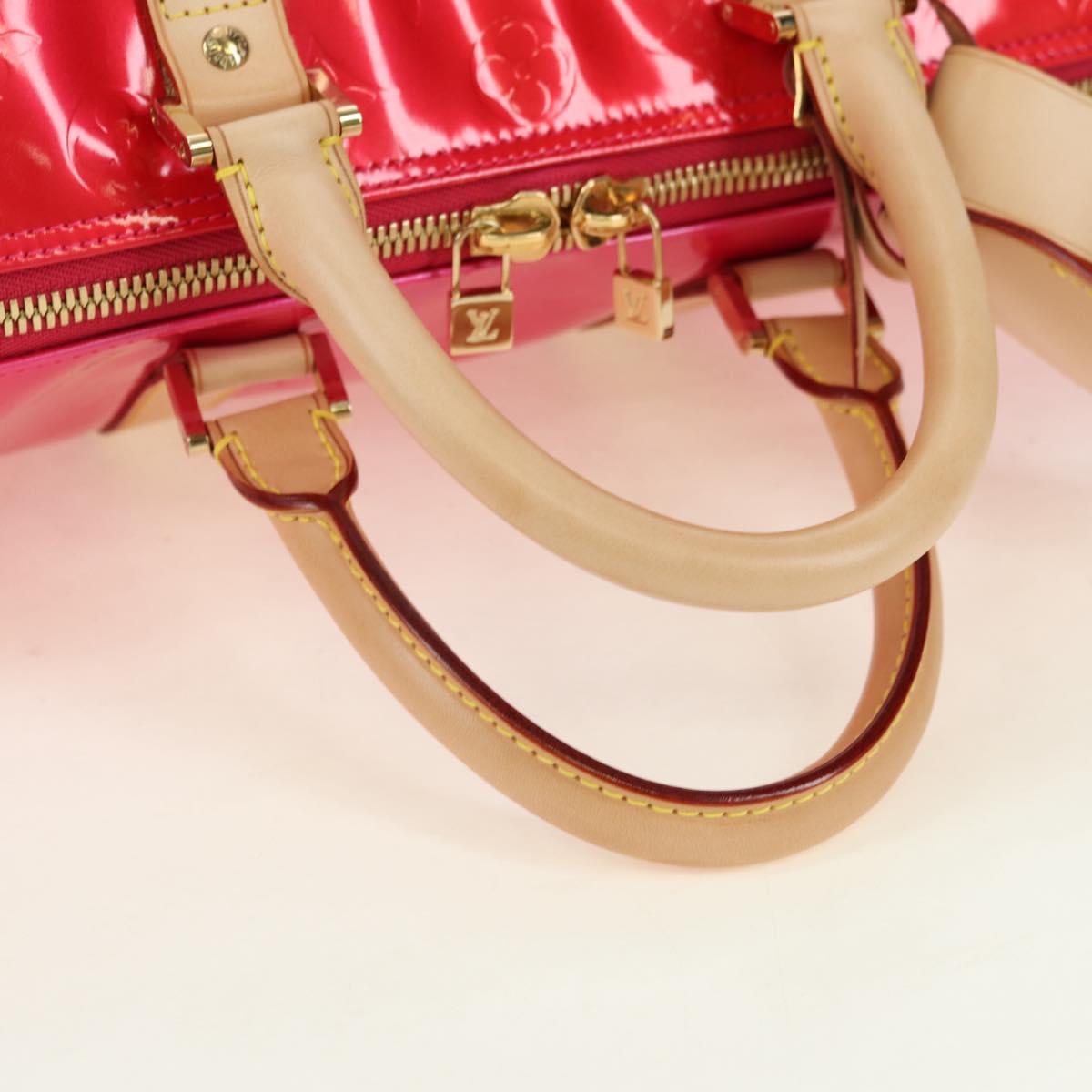 LOUIS VUITTON Monogram Vernis Mercer Boston Bag Fusha Pink LV Auth 177997SAV