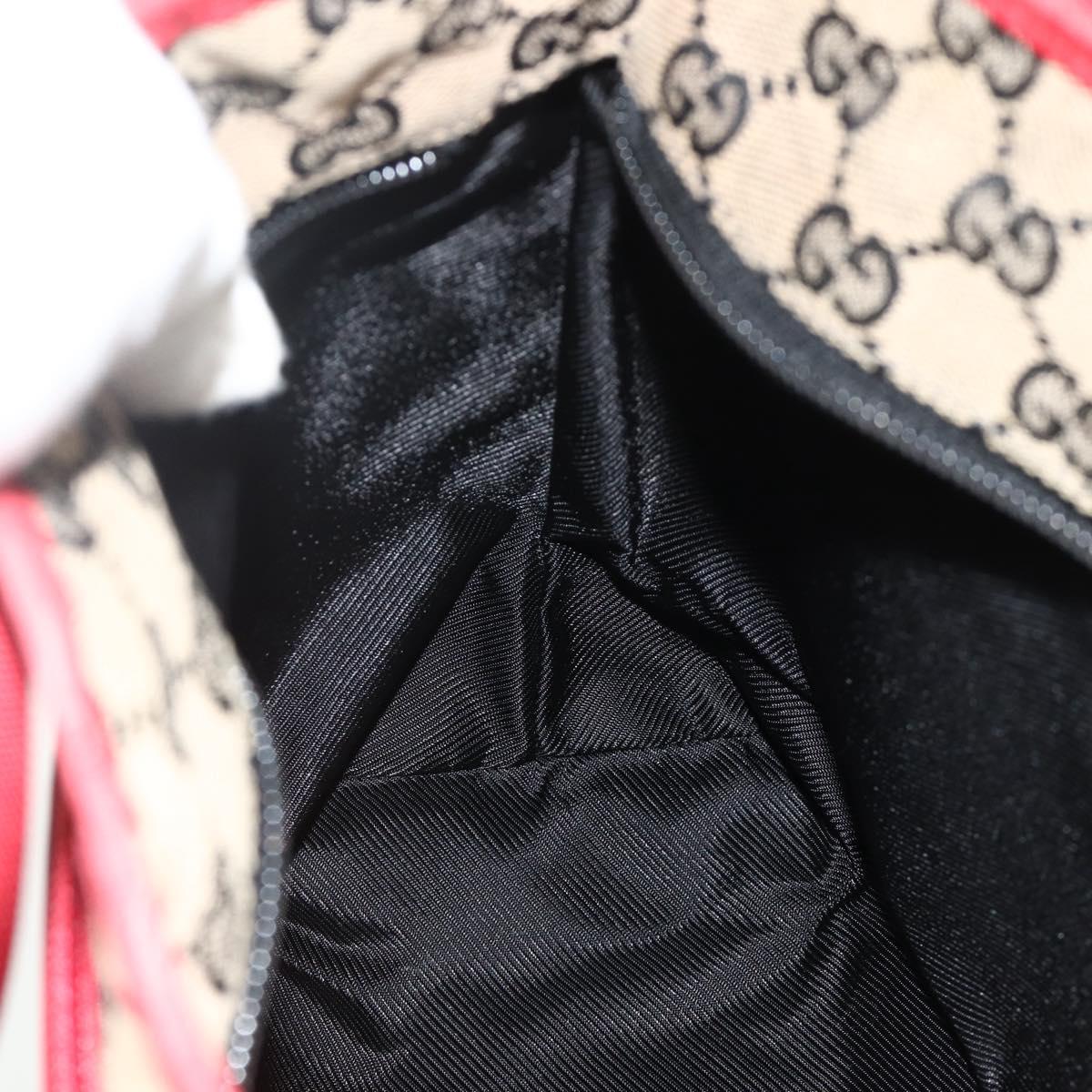 GUCCI GG Canvas Tote Bag Navy Silver 019 0402 3754 Auth 178006